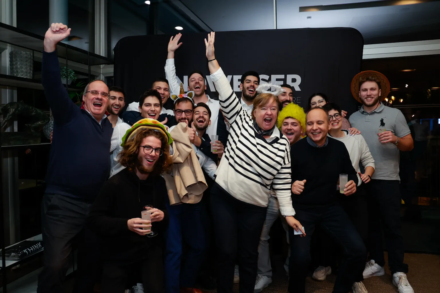 group celebrating party event together